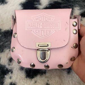 Genuine Leather Baby Pink Harley Davidson Kids purse